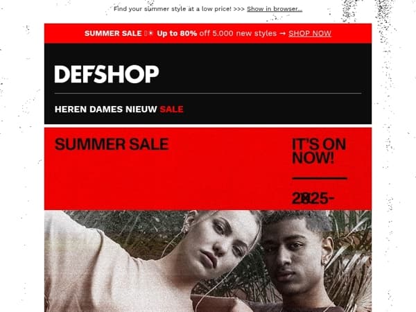 SUMMER SALE 🏖️☀️ NOW ON with UP TO -80%