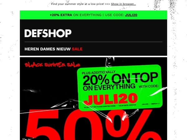 EVERYTHING HALF PRICE 💥 – 50% OFF and more!