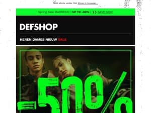 EVERYTHING for half price 💔 -50% off spring styles!