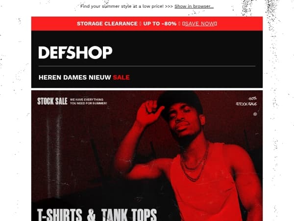 ☀️ T-shirts & tank tops in our stock sale 👕 UP TO 80% OFF