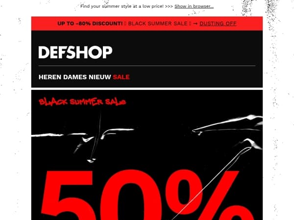 -50% AND MORE 💥 Everything for half price. NO JOKE! SAVE ONLY.