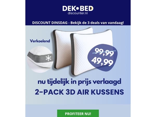 Vandaag is Discount Dinsdag