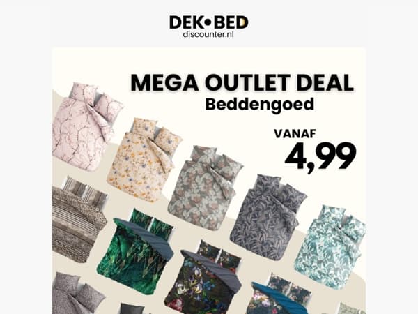 Outlet deals vanaf €4,99!