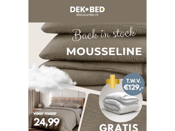 Back in stock: Mousseline beddengoed!