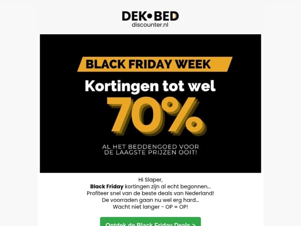 Slaper deze kortingen gaan viraal!