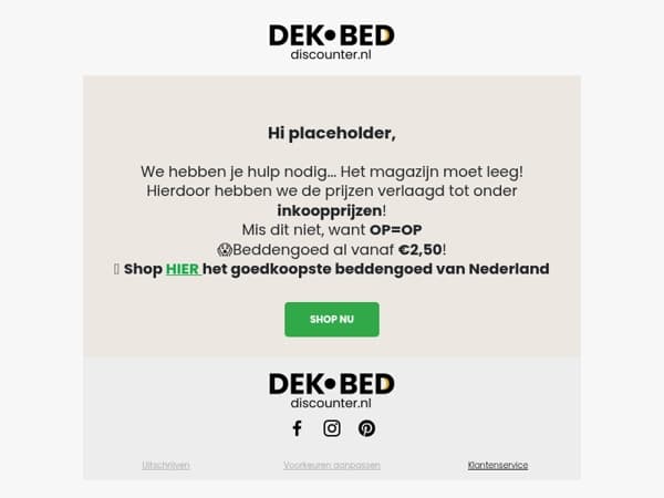 Sla je slag: beddengoed voor inkoopprijzen