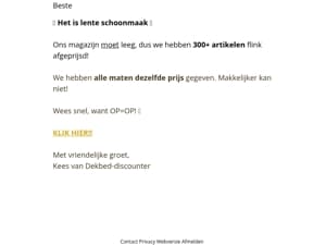 300+ artikelen, alle maten dezelfde prijs!