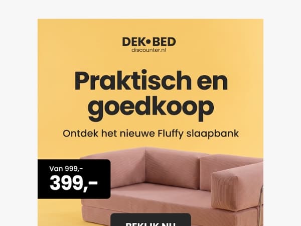 😍 NIEUW! Slaapbanken vanaf €399!
