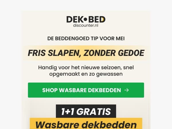 De beddengoed tip voor mei