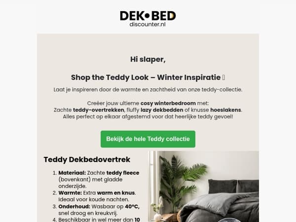 Slaper shop jouw teddy beddengoed!