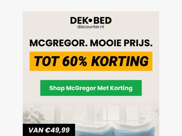 McGregor voor een mooie prijs