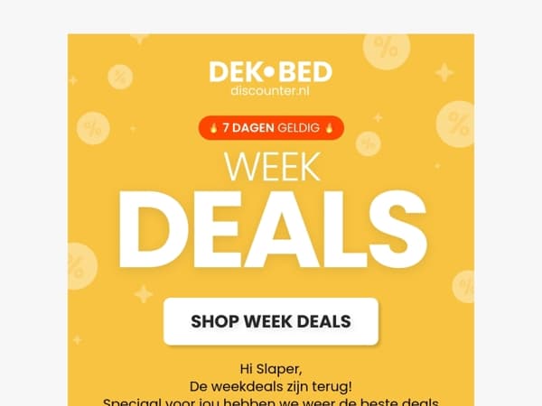 🚨 De weekdeals zijn terug 🚨