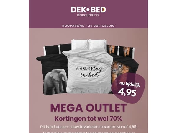 MEGA outlet - 70% korting!