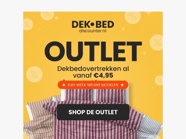 Outlet deals tijdelijk vanaf €4! ⏳