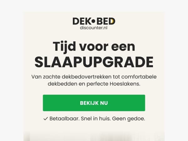 Tijd voor een slaapupgrade