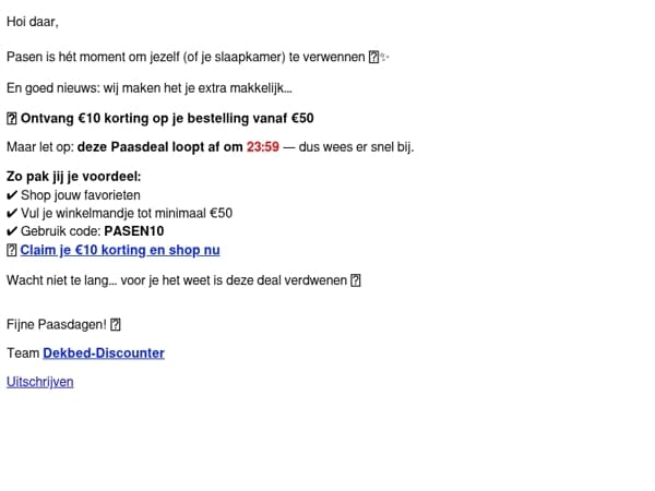 🐣 Alleen vandaag: €10 korting