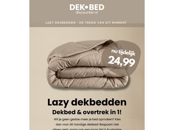 Bestel nu jouw Dekbed + overtrek in 1!