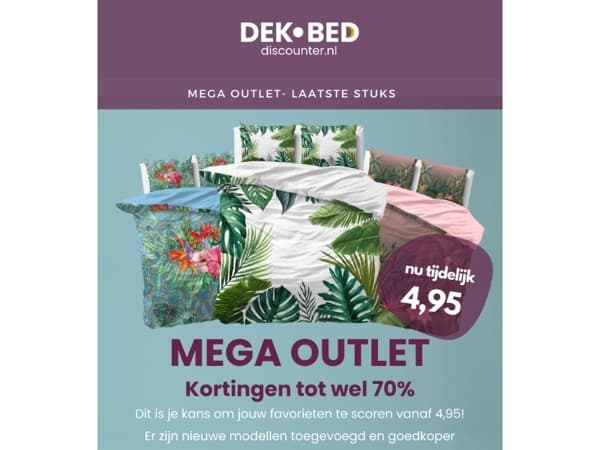 Het mooiste beddengoed - 4,95!