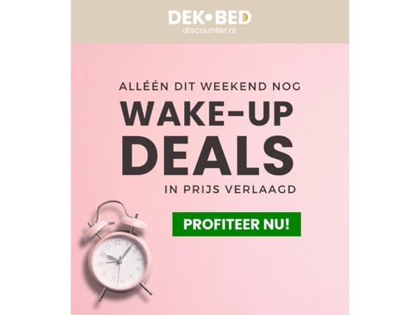 Alléén dit weekend nog...