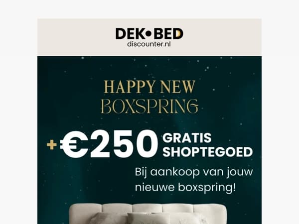 Nieuw jaar. Nieuw bed.