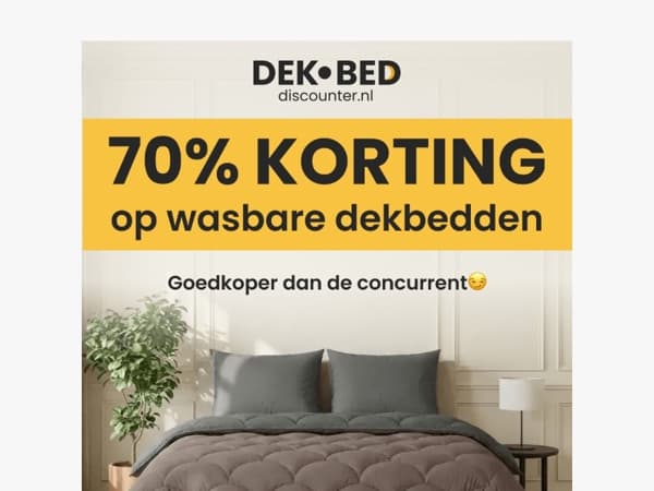 🔥70% KORTING op easy dekbedden