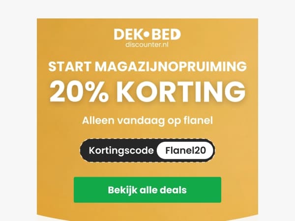 🚨 START MAGAZIJNOPRUIMING 🚨
