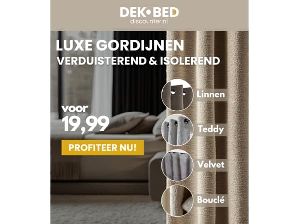 Gordijnen in alle soorten | vanaf 19,99