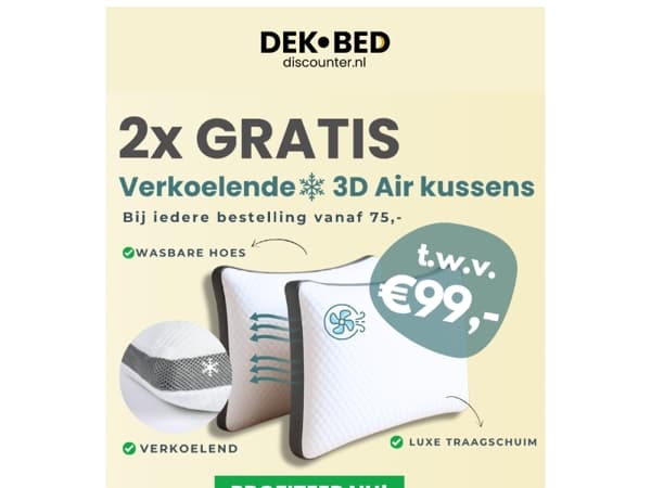 Dit weekend: GRATIS kussens voor jou!