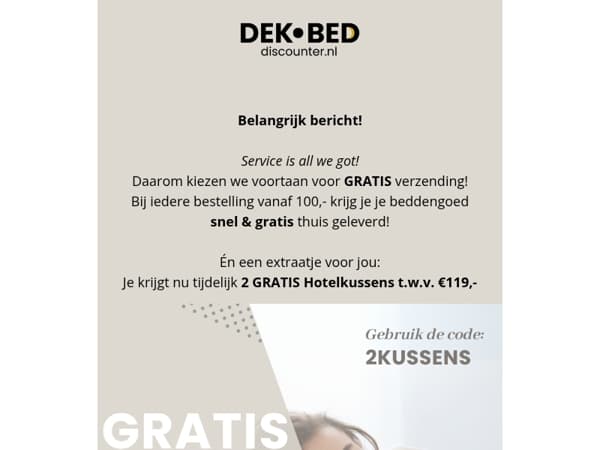 Een belangrijk servicebericht!