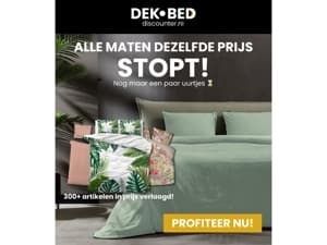 Herinnering: Alle maten dezelfde prijs STOPT!