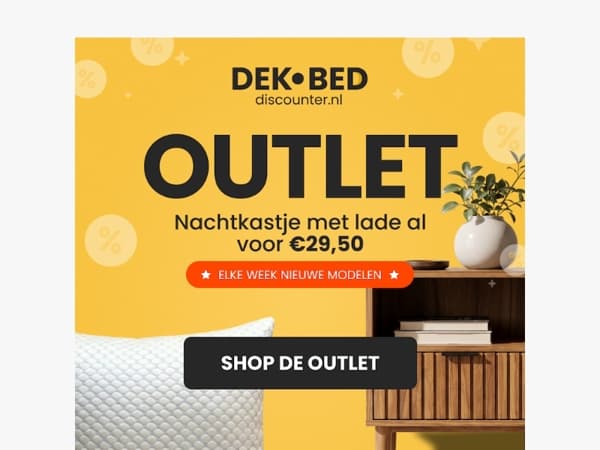 Outlet deals al vanaf €4! 📦