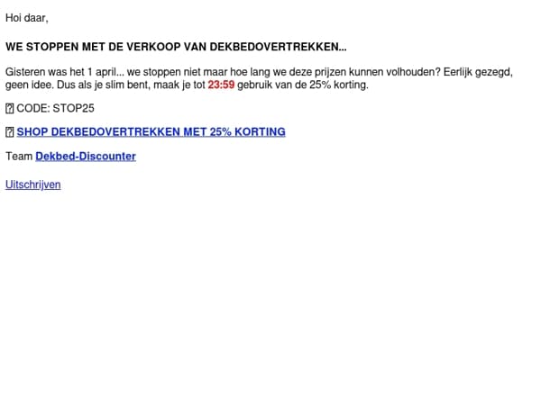 RE: 😱 We stoppen ECHT!