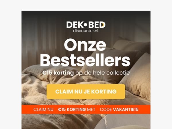 Tijdelijk: Korting op jouw favoriete bestsellers!