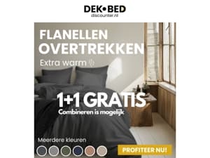 1+1 GRATIS: Flanel uni!