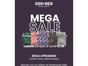 Laatste maten: 50-70% KORTING!