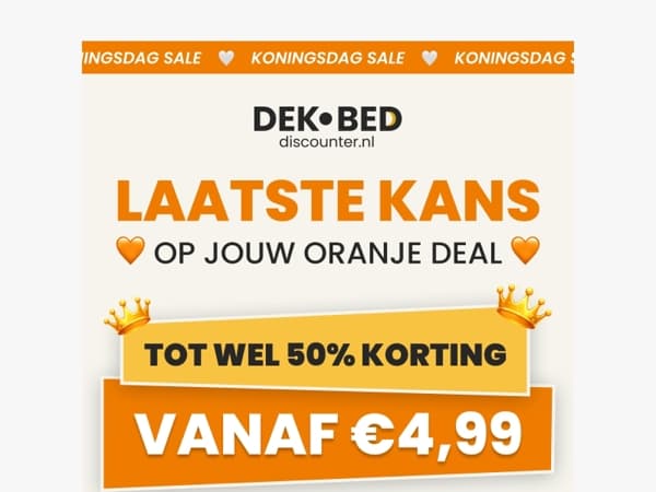 🧡 Laatste kans: tot 50% korting 🧡