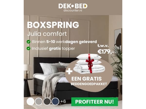 Nieuwe boxspring vanaf 349,-