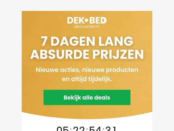 🚨 WEEKDEALS ZIJN LIVE