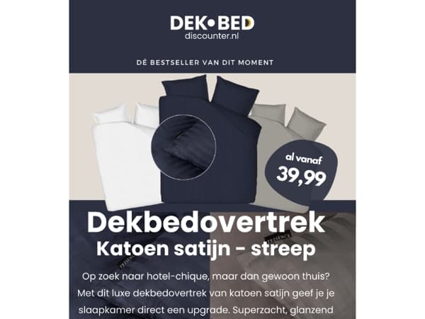 €20 (extra) KORTING op het beste beddengoed!