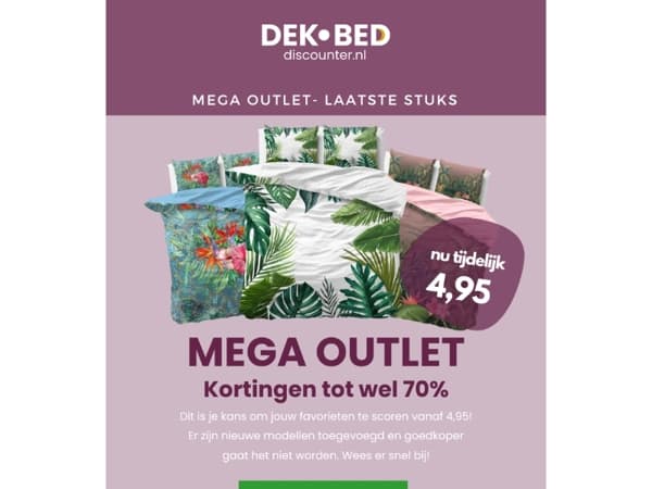 RE: 4,95 outlet - profiteer nu!