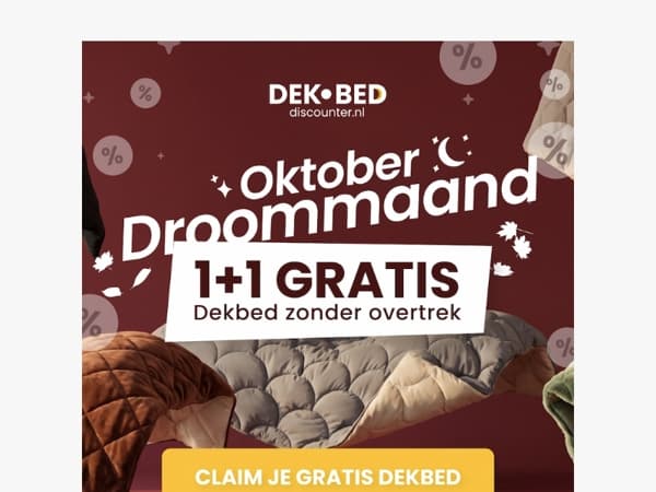 Slaper, vergeet je gratis dekbed niet