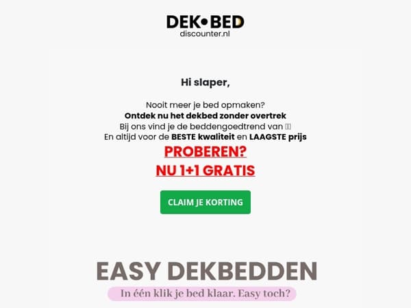 Profiteer nu van 1+1 GRATIS!