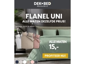 Flanel Uni - Alle maten, één prijs!