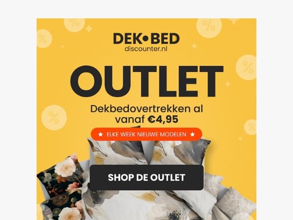 Nieuwe Outlet deals vanaf €4 🤯