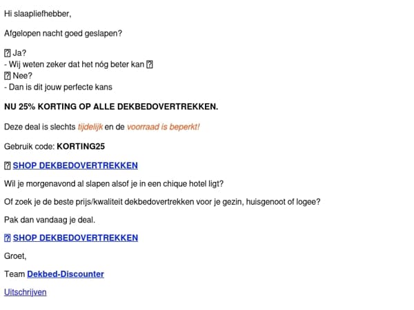 Nu 25% korting op ALLE dekbedovertrekken ‼️