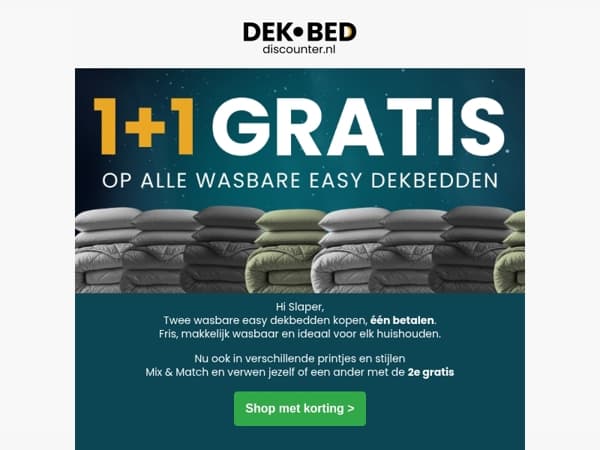 Jouw 2e dekbed GRATIS!
