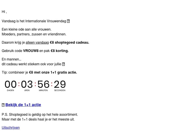 🎁 €8 shoptegoed voor vrouwen ♀️