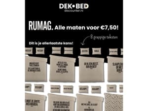 Alle maten voor €7,50 – OP = OP!