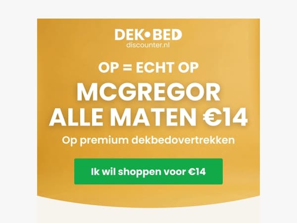 ‼️ McGregor alle maten 14 euro