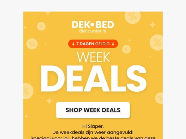 🚨 Ontdek de nieuwe weekdeals 🚨